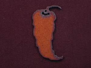 Rusted Iron Chili Pepper Pendant