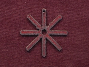 Rusted Iron Spur Rowel Pendant