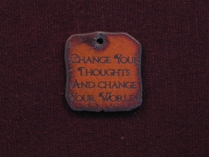 Rusted Iron Change Your Thoughts And Change Your World Inspiration Pendant