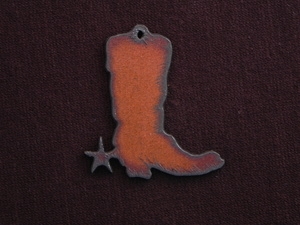 Rusted Iron Medium Boot Pendant