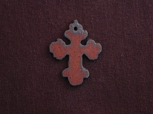 Rusted Iron Medium Chubby Cross Pendant