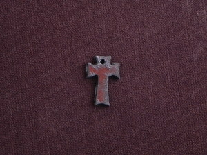 Rusted Iron Mini Iron Cross Charm
