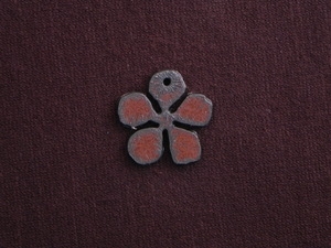 Rusted Iron Small 5 Petal Flower Charm