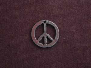 Rusted Iron Small Peace Sign Charm