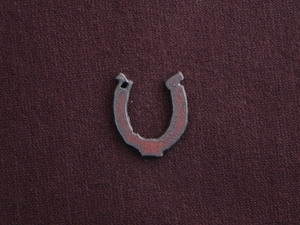 Rusted Iron Small Horseshoe Charm