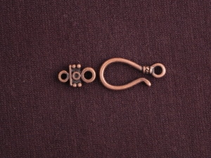 Hook And Eye Antique Copper Colored Fancy