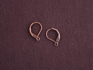 Ear Wires Antique Copper Colored Brass Leverback