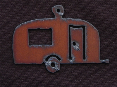 Rusted Iron Camper Pendant