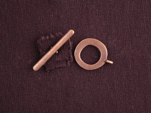 Toggle Clasp Antique Copper Colored Simple Ring
