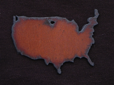 Rusted Iron USA Pendant
