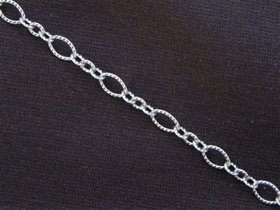 Antique Silver Colored Chain Style #52 Priced By The Foot