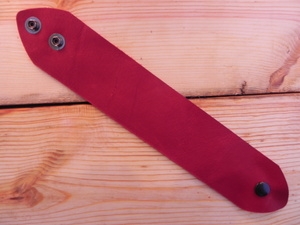 Leather Cuff Large/Ex Large Cranberry Red