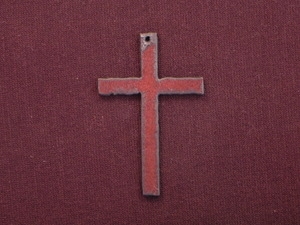 Rusted Iron Plain Cross Pendant