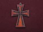 Rusted Iron Maltese Closed Cross Pendant
