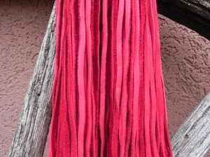 Leather Strands 1/8 (3 mm) Red