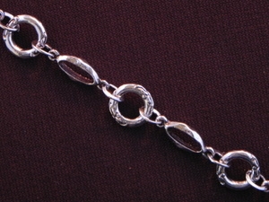 Handmade Chain Antique Silver Colored Rings & Ovals