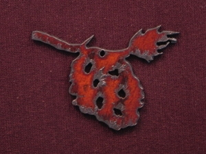 Rusted Iron Pine Cone Pendant