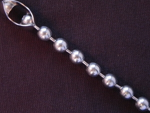 Ball Chain Silver Colored 7 mm Bead Bracelet
