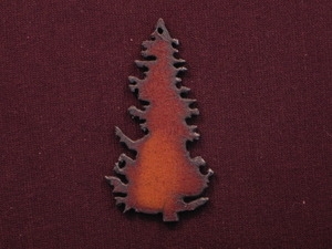 Rusted Iron Pine Tree Pendant