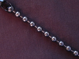Ball Chain Gun Metal Colored 6 mm Bead Necklace