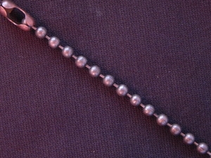 Ball Chain Antique Copper Colored 4 mm Bead Necklace