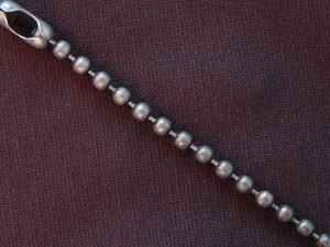 Ball Chain Antique Silver Colored 4 mm Bead Necklace