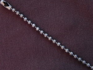 Ball Chain Antique Silver Colored 3 mm Bead Necklace