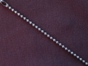 Ball Chain Antique Silver Colored 2 mm Bead Necklace