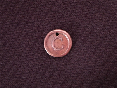 Initial C Antique Copper Colored Wax Seal