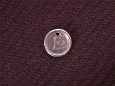 Initial E Antique Silver Colored Wax Seal