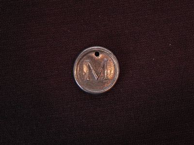 Initial M Antique Silver Colored Wax Seal