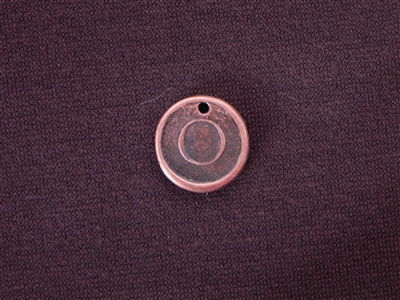 Initial O Antique Copper Colored Wax Seal