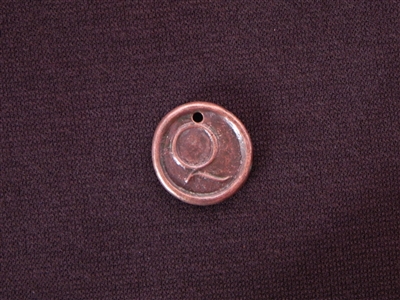 Initial Q Antique Copper Colored Wax Seal