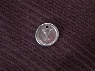 Initial Y Antique Silver Colored Wax Seal