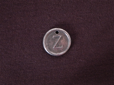 Initial Z Antique Silver Colored Wax Seal