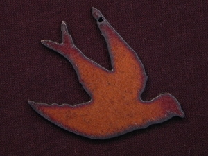Rusted Iron Dove Pendant
