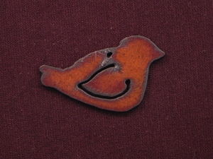 Rusted Iron Chubby Bird Pendant