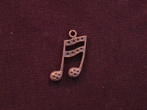 Charm Antique Copper Colored Eighth Notes
