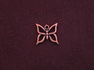 Charm Antique Copper Colored Open Butterfly