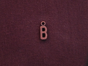 Charm Antique Copper Colored Initial B