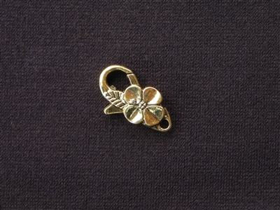 Lobster Clasp Gold Colored Hawaiian Flower