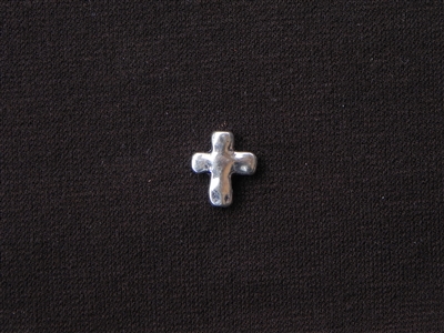 Metal Cross Bead Silver Colored