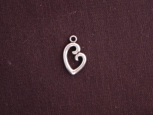 Charm Silver Colored Mother And Child Heart