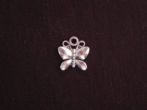 Charm Silver Colored Butterfly