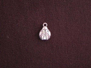 Charm Silver Colored Lady Bug