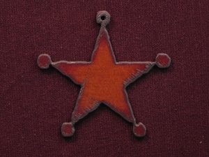 Rusted Iron Sherrifs Star Pendant