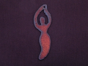 Rusted Iron Goddess Of Freedom Pendant