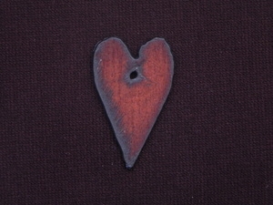 Rusted Iron Long Heart Pendant