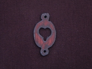 Rusted Iron Oval With Heart Connector